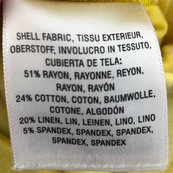 Anthropologie Bright Yellow Wide Leg  Cropped Pants Size 6 Petite - Picture 5 of 6